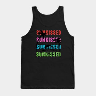 Sunkissed Colorful Sundown Sea Palm Trees Tank Top